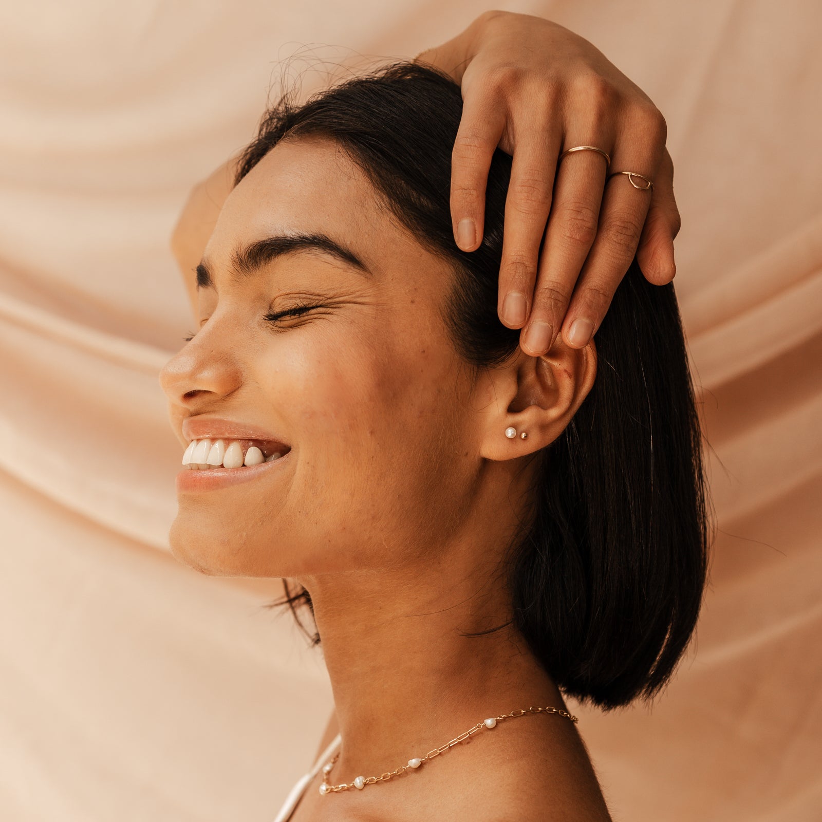 Personalised jewellery - KBN Jewellery - handmade jewellery – Personalised Jewellery gifts – Dainty jewellery – ball stud earrings – ball earrings – stacking  earrings – everyday earrings – sleep friendly earrings – ball studs