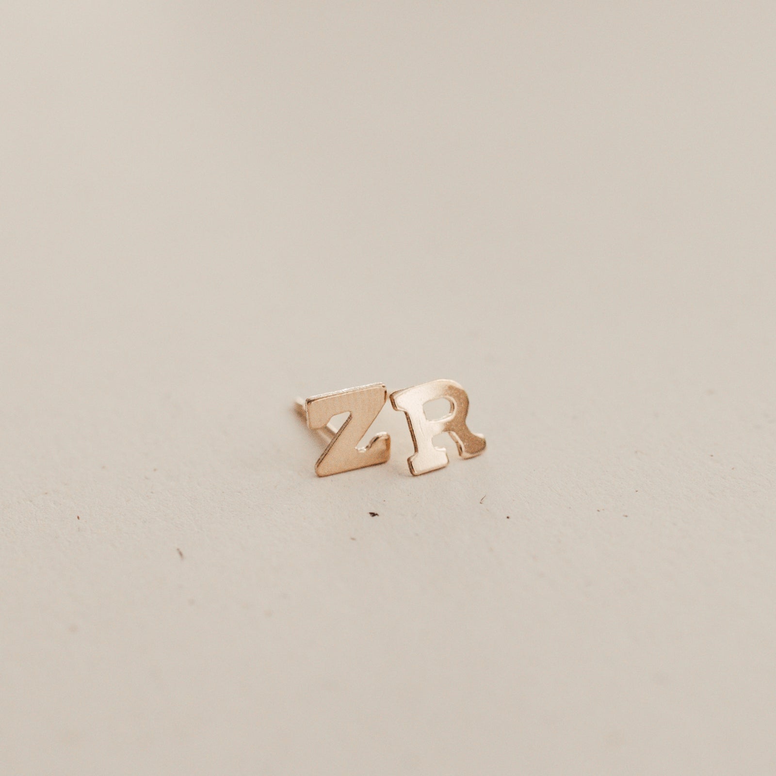 Personalised jewellery - KBN Jewellery - handmade jewellery – Personalised Jewellery gifts – Australian Made – initial stud earrings – letter initial earring – children initials studs