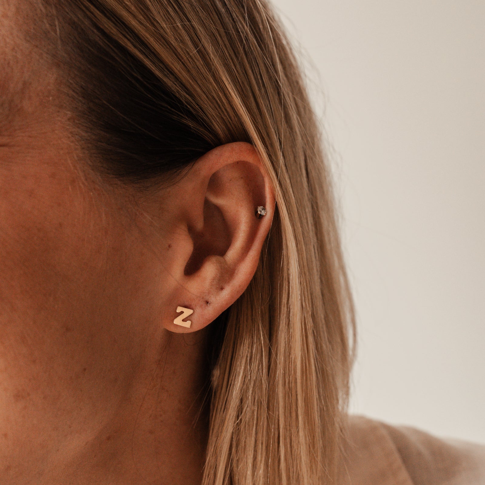 Personalised jewellery - KBN Jewellery - handmade jewellery – Personalised Jewellery gifts – Australian Made – initial stud earrings – letter initial earring – children initials studs