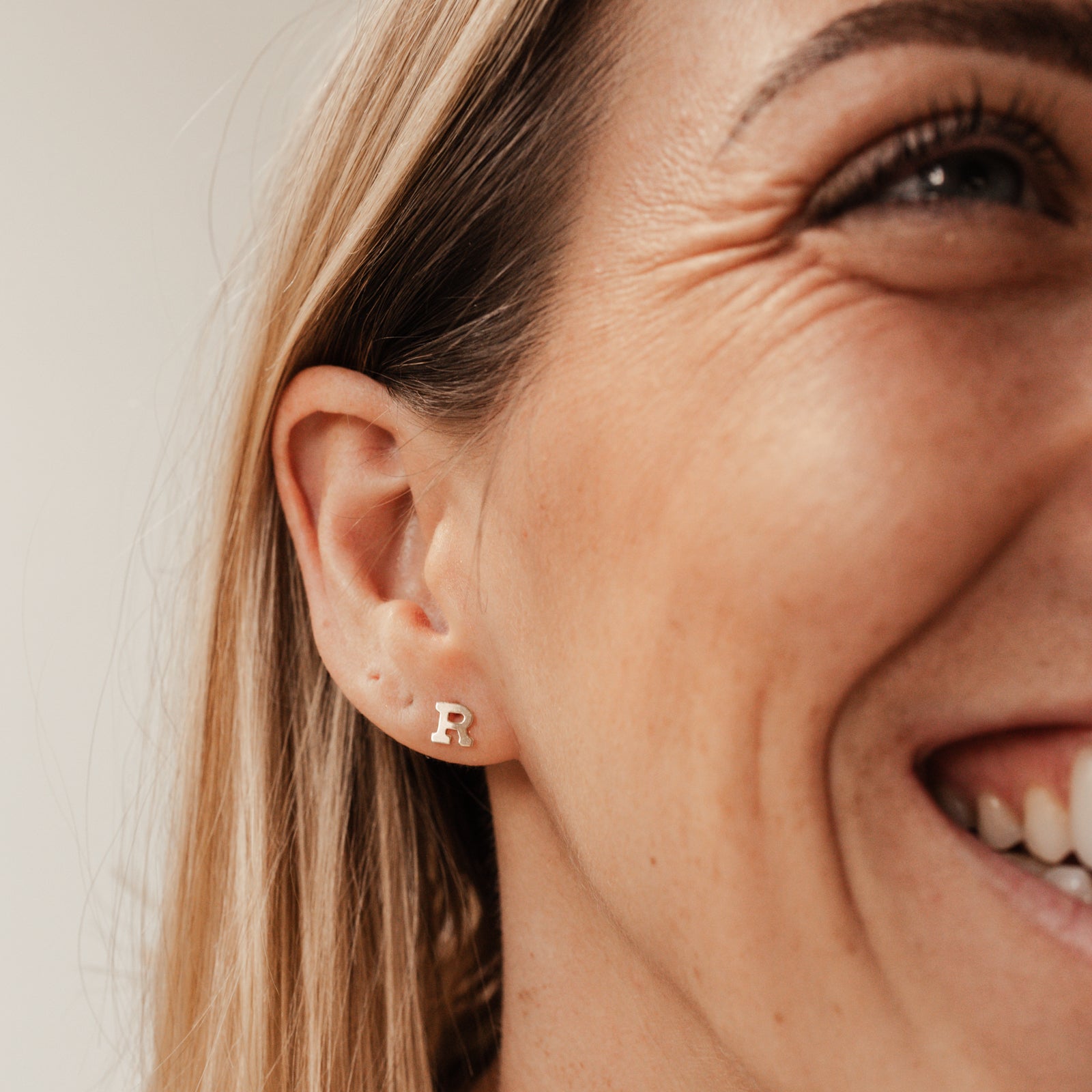 Personalised jewellery - KBN Jewellery - handmade jewellery – Personalised Jewellery gifts – Australian Made – initial stud earrings – letter initial earring – children initials studs