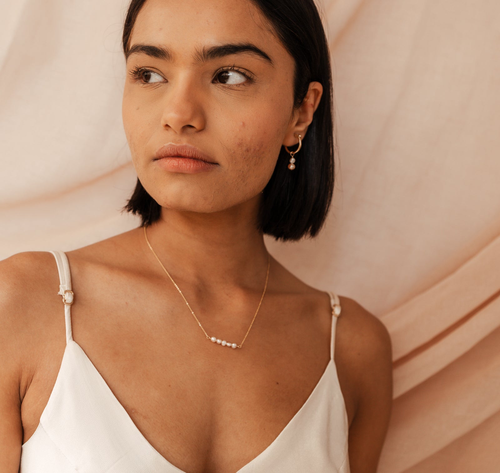 Personalised jewellery – handmade jewellery – KBN jewellery – dainty hoops – pearl earrings – pearl hoop earrings – stacked pearl earrings