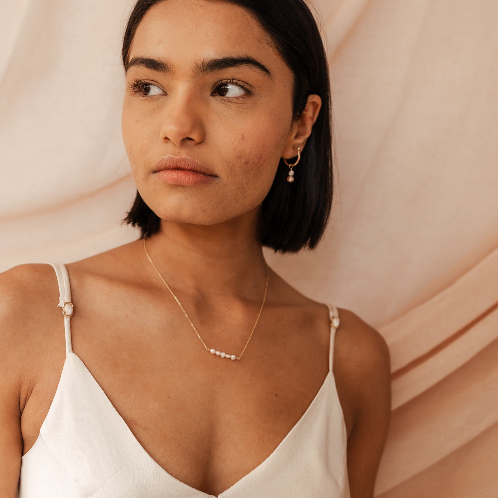 Personalised jewellery – handmade jewellery – KBN jewellery – dainty hoops – pearl earrings – pearl hoop earrings – stacked pearl earrings