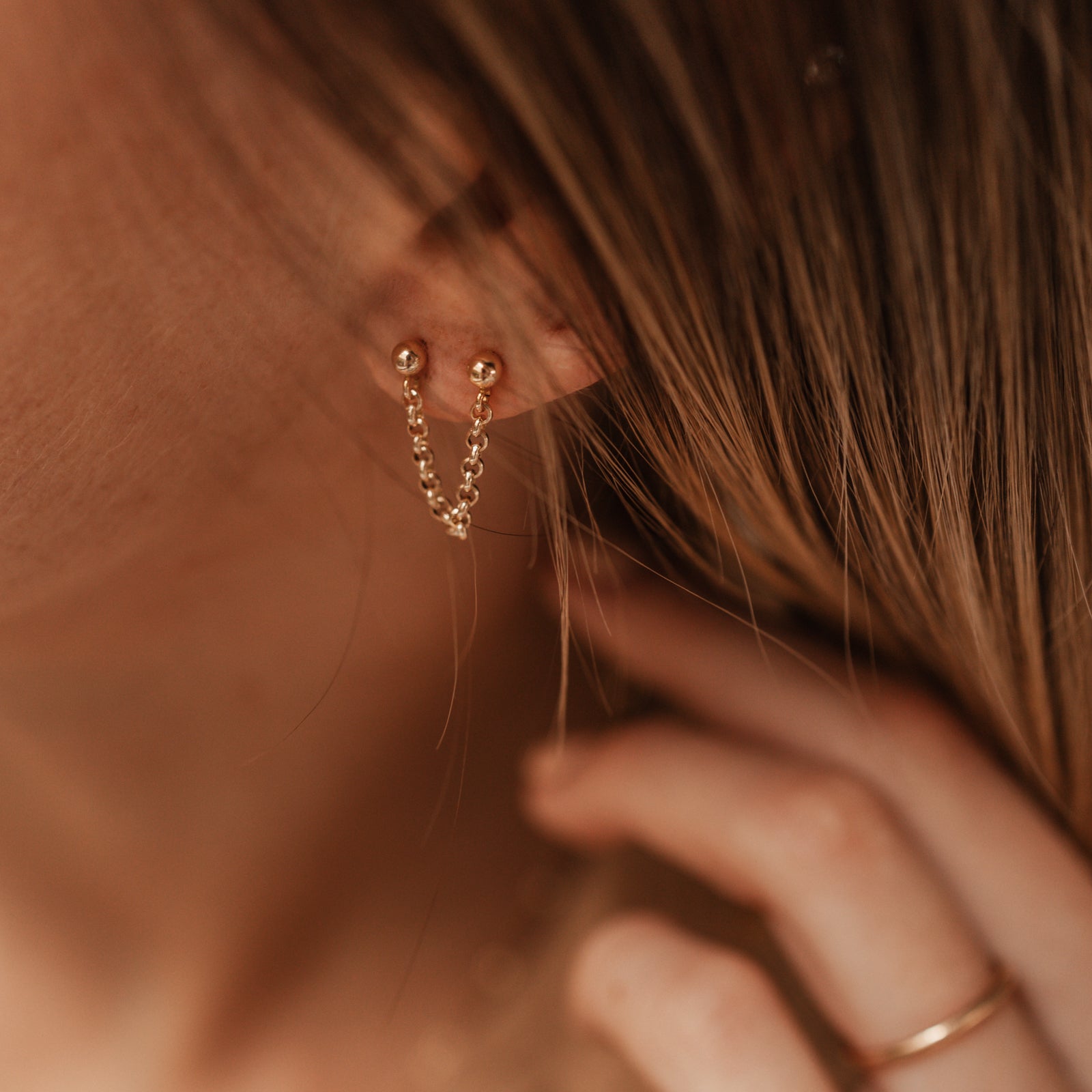 Personalised jewellery - KBN Jewellery - handmade jewellery – Personalised Jewellery gifts – Dainty jewellery- chain earrings – two earrings in one – connecting earrings – studs – handmade earrings