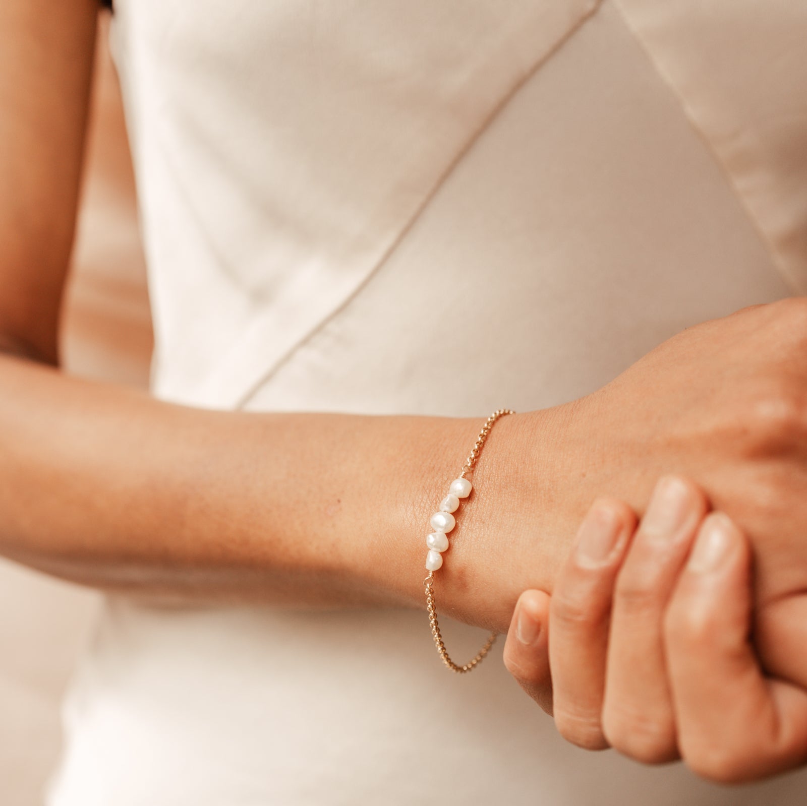 Personalised jewellery - KBN Jewellery - handmade jewellery – Personalised Jewellery gifts – Dainty jewellery – pearl jewellery – pearl bracelet – dainty pearl bracelet – Mothers day gift – wedding gift – natural pearls