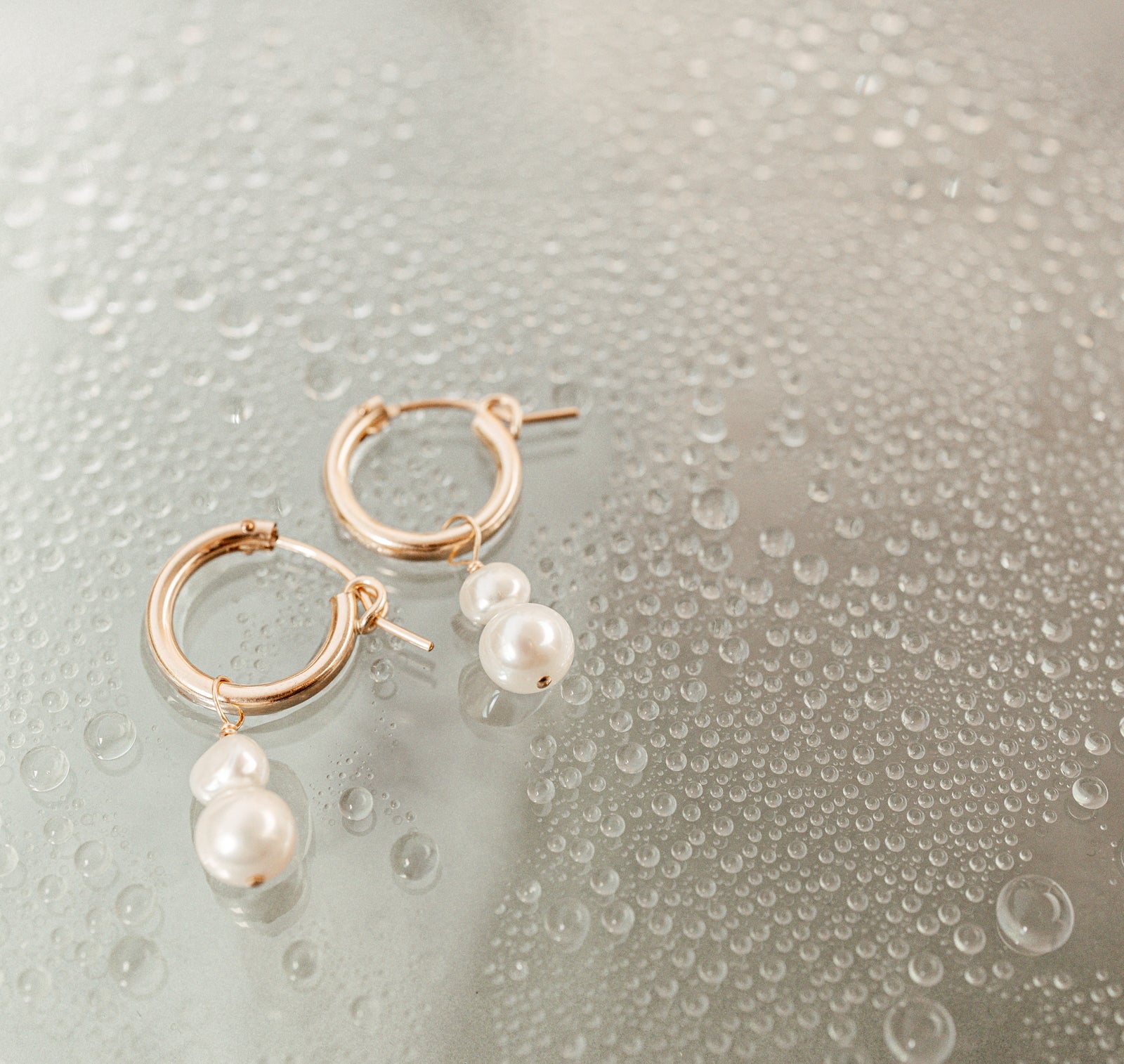 Personalised jewellery – handmade jewellery – KBN jewellery – dainty hoops – pearl earrings – pearl hoop earrings – stacked pearl earrings