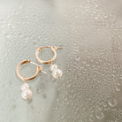 Personalised jewellery – handmade jewellery – KBN jewellery – dainty hoops – pearl earrings – pearl hoop earrings – stacked pearl earrings