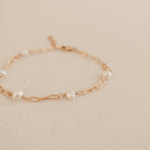 Personalised jewellery - KBN Jewellery - handmade jewellery – Personalised Jewellery gifts – Dainty jewellery – pearl jewellery – pearl bracelet – dainty pearl bracelet – Mothers day gift – wedding gift – natural pearls – real pearl bracelet – linked chain with pearls between