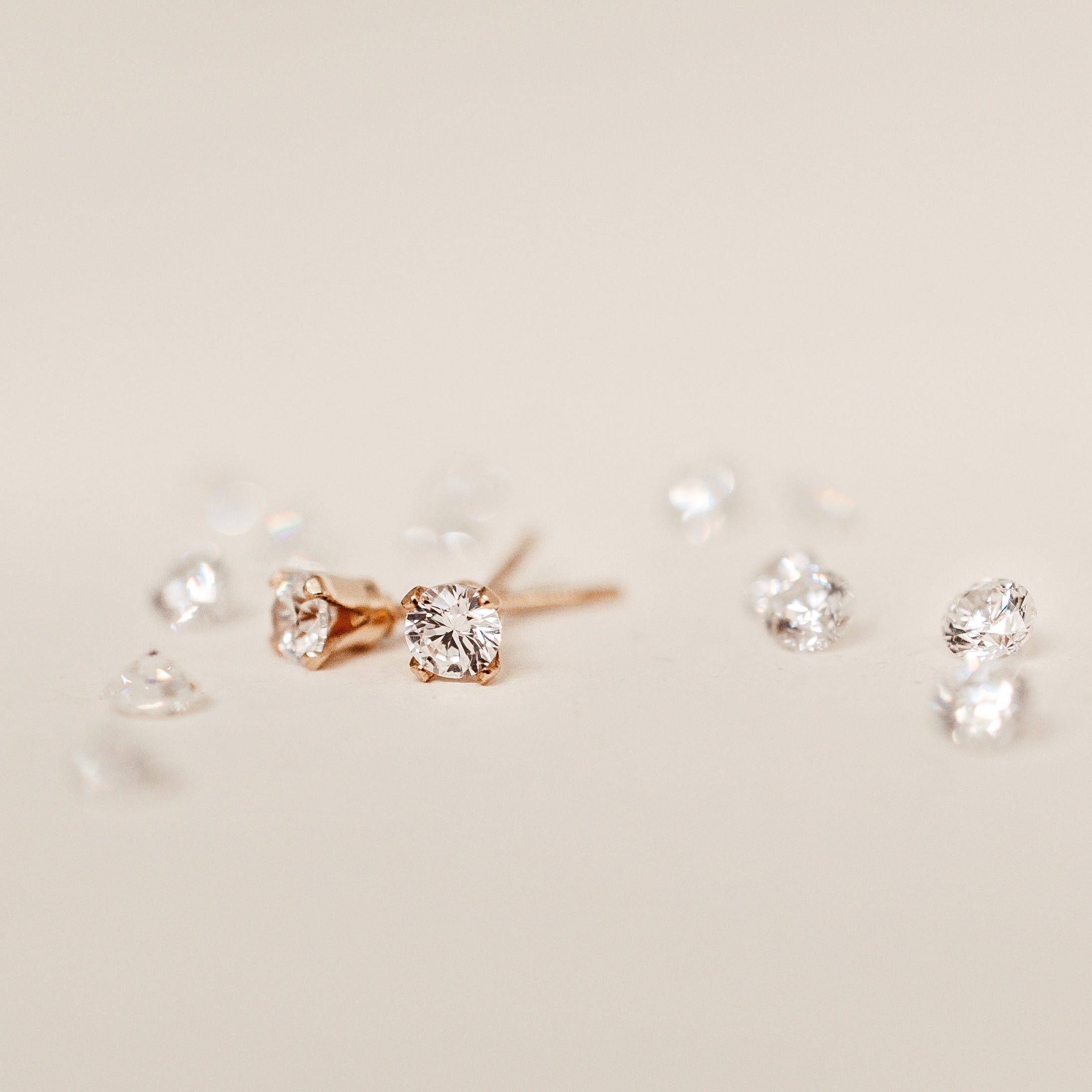 Personalised jewellery – handmade jewellery – KBN jewellery – dainty earrings – birth month earrings – birthstone earrings – affordable earrings – diamond earrings – April studs – birthstone studs