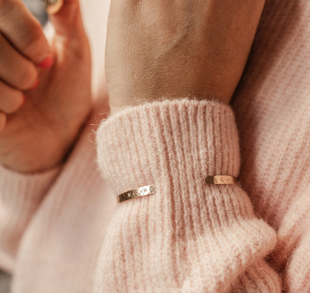Personalised jewellery - KBN Jewellery - handmade jewellery – Personalised Jewellery gifts – Dainty jewellery – dainty bracelet – handmade cuff – handmade bangle – wrist cuff – handmade cuff bracelet – personalised cuff bracelet – symbol and initial cuff bracelet