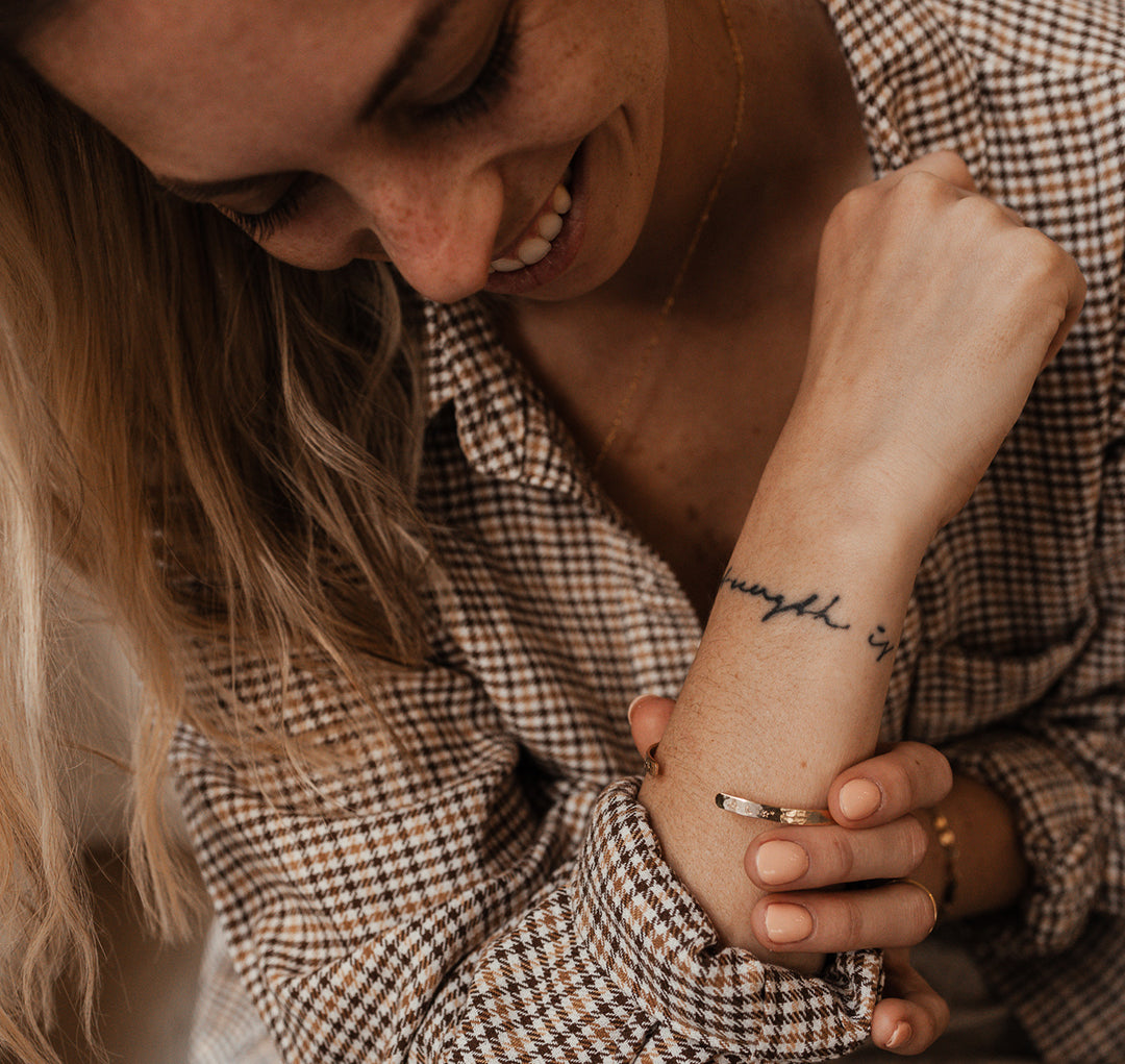 Personalised jewellery - KBN Jewellery - handmade jewellery – Personalised Jewellery gifts – Dainty jewellery – dainty bracelet – handmade cuff – handmade bangle – wrist cuff – handmade cuff bracelet – personalised cuff bracelet – symbol and initial cuff bracelet