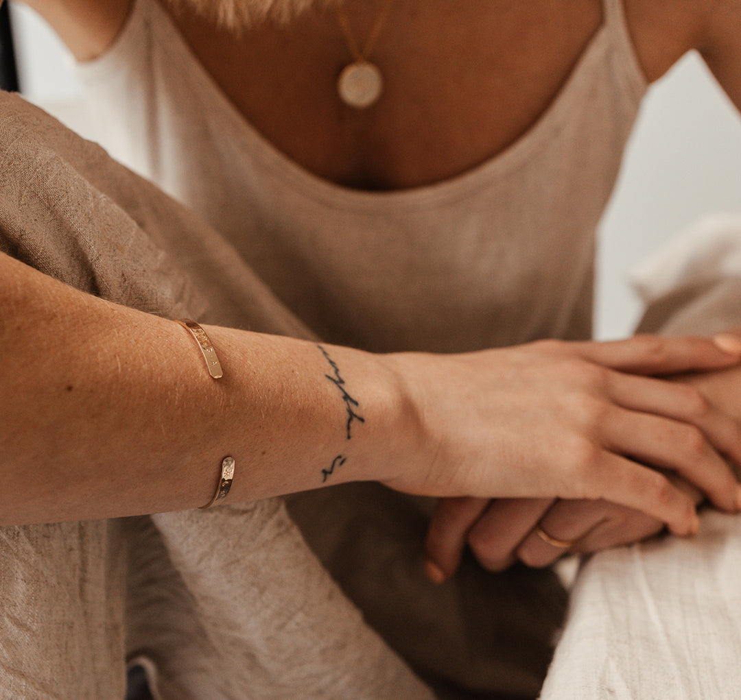 Personalised jewellery - KBN Jewellery - handmade jewellery – Personalised Jewellery gifts – Dainty jewellery – dainty bracelet – handmade cuff – handmade bangle – wrist cuff – handmade cuff bracelet – personalised cuff bracelet – symbol and initial cuff bracelet
