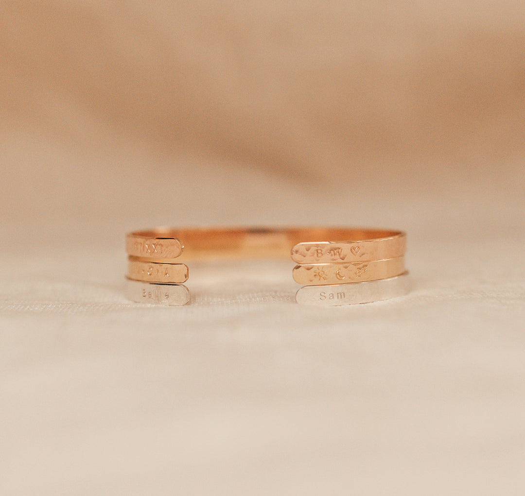 Adrian cuff:
Personalised jewellery - KBN Jewellery - handmade jewellery – Personalised Jewellery gifts – Dainty jewellery – dainty bracelet – handmade cuff – handmade bangle – wrist cuff – handmade cuff bracelet – personalised cuff bracelet – symbol and initial cuff bracelet