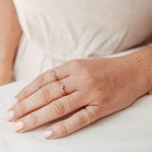 Personalised jewellery – handmade jewellery – KBN jewellery – dainty ring – affordable ring – stacking ring – twist ring – handmade jewellery – Australian made – round edged ring – staple ring – everyday ring – v ring – unique shaped ring