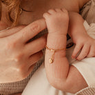 Personalised jewellery – handmade jewellery – KBN jewellery – Australian made jewellery – matching jewellery – matching mum and child bracelet – perfect gift for new mum – sentimental gift – newborn gift idea – new mum gift – matching jewellery – tiny pendant bracelet – linked chain bracelets