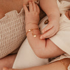 Personalised jewellery – handmade jewellery – KBN jewellery – Australian made jewellery – matching jewellery – matching mum and child bracelet – perfect gift for new mum – sentimental gift – newborn gift idea – new mum gift – matching jewellery – tiny pendant bracelet – linked chain bracelets