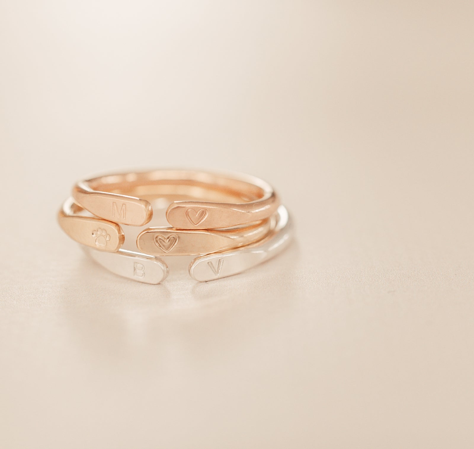 Ever Ring - Personalised jewellery - KBN Jewellery - handmade jewellery – initial ring – symbol ring – Jewellery Gifts