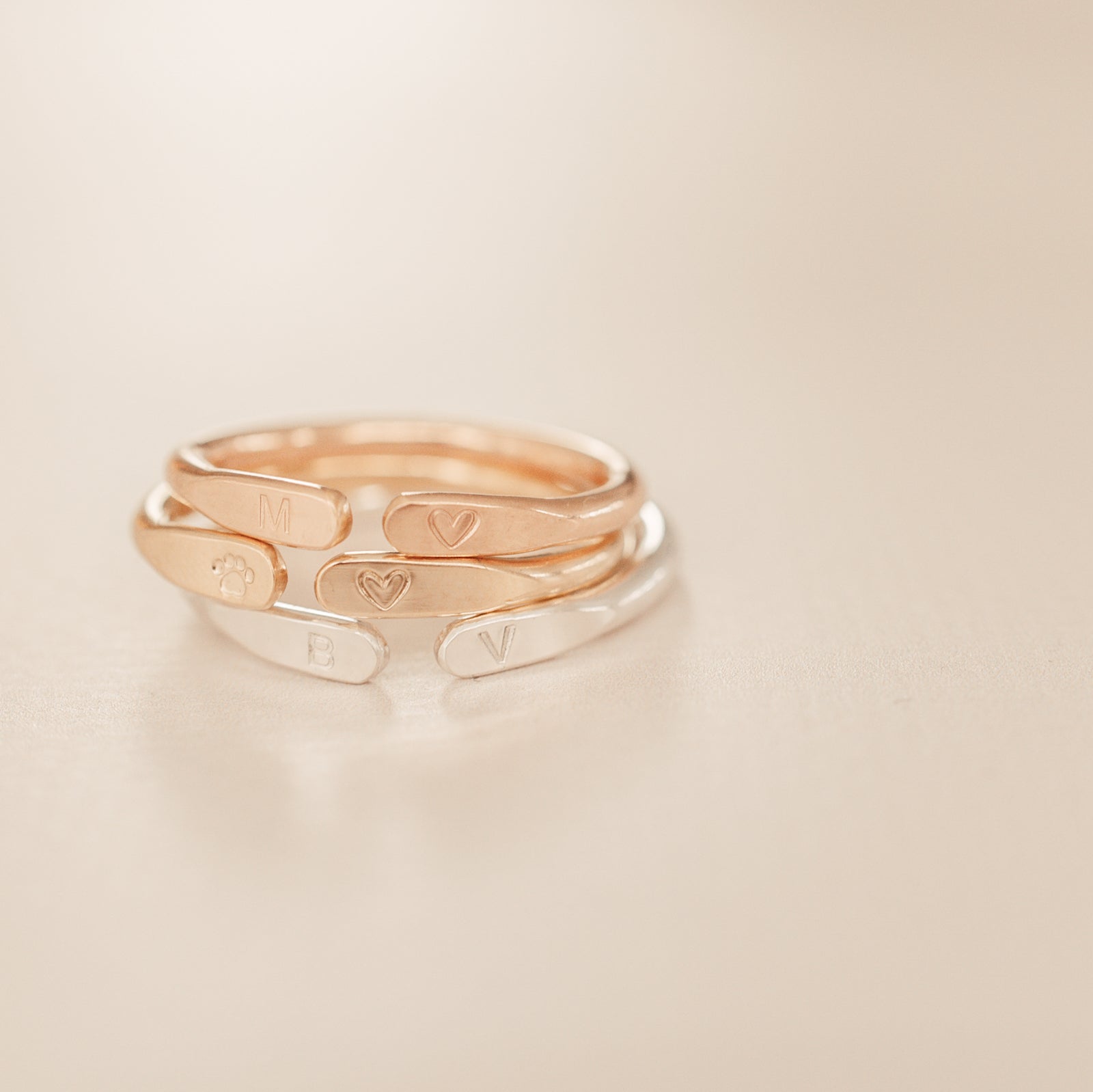 Ever Ring - Personalised jewellery - KBN Jewellery - handmade jewellery – initial ring – symbol ring – Jewellery Gifts