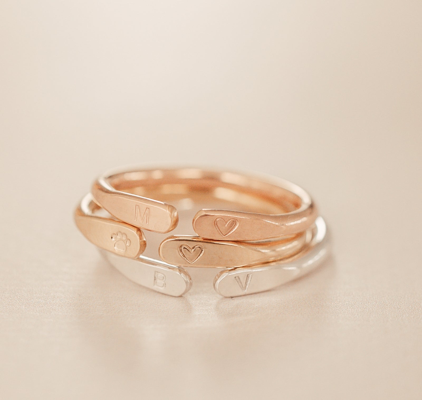 Ever Ring - Personalised jewellery - KBN Jewellery - handmade jewellery – initial ring – symbol ring – Jewellery Gifts