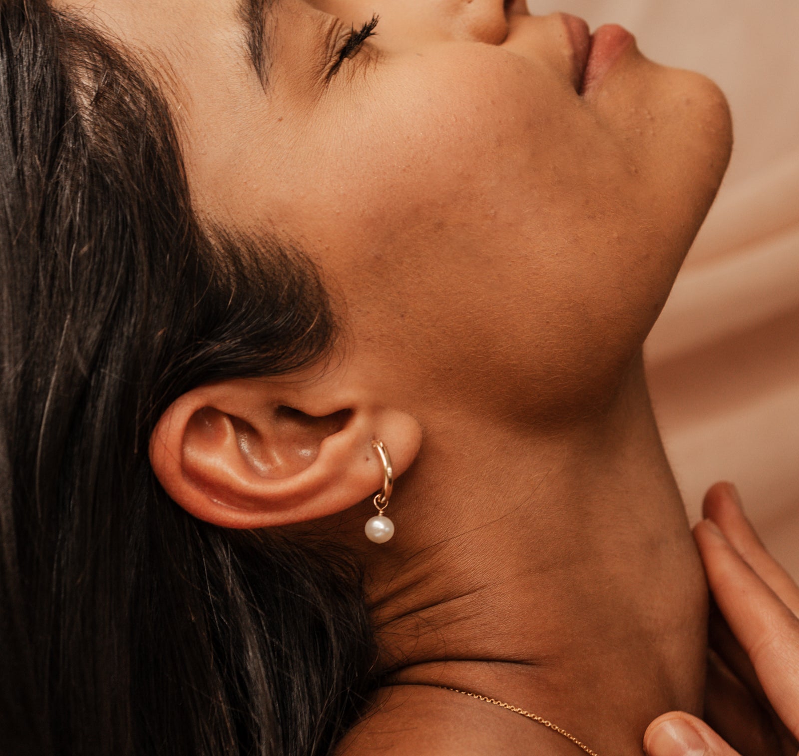 Personalised jewellery – handmade jewellery – KBN jewellery – dainty hoops – pearl earrings – pearl hoop earrings – stacked pearl earrings
