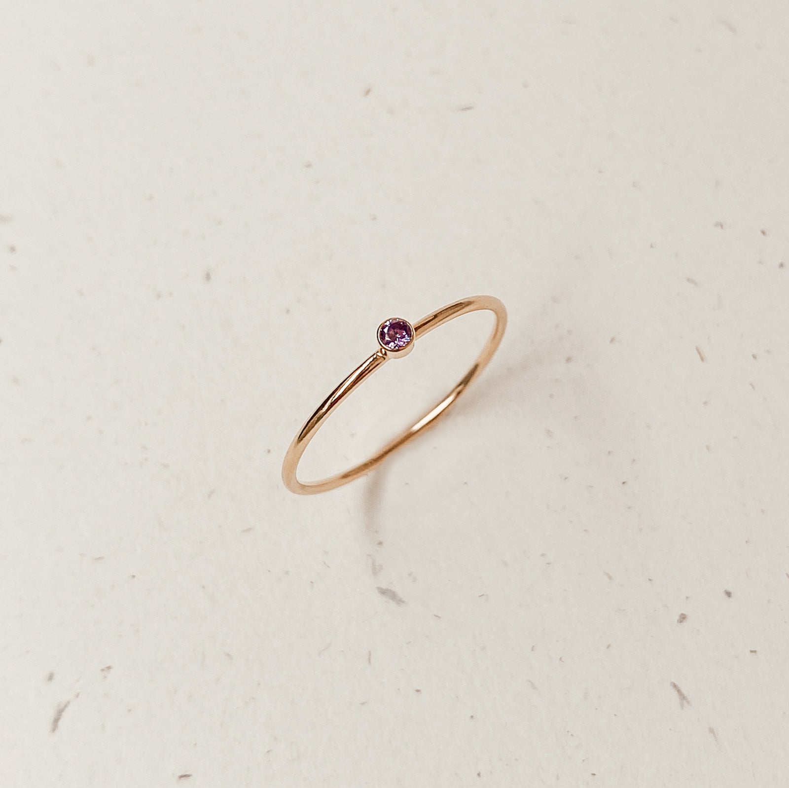 Personalised jewellery – handmade jewellery – KBN jewellery – dainty ring – birth month ring – birthstone ring – affordable ring – hope and happiness ring – June stone rings – birthstone ring – stacking ring – purple stone ring