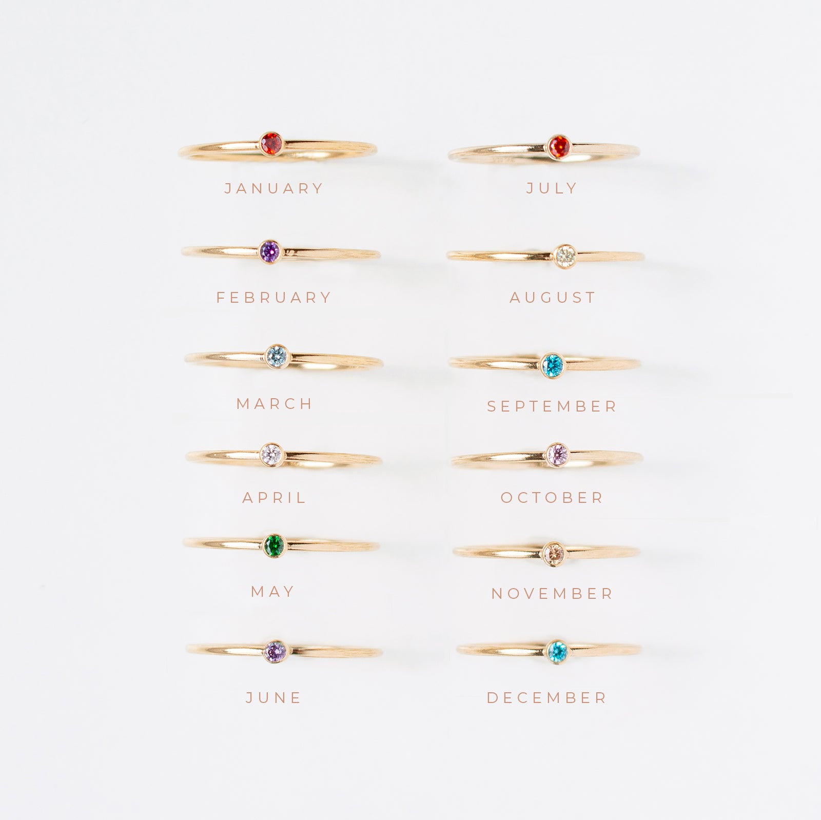 Personalised jewellery – handmade jewellery – KBN jewellery – dainty ring – birth month ring – birthstone ring – affordable ring – strength and peace ring – July stone rings – birthstone ring – stacking ring – red stone ring