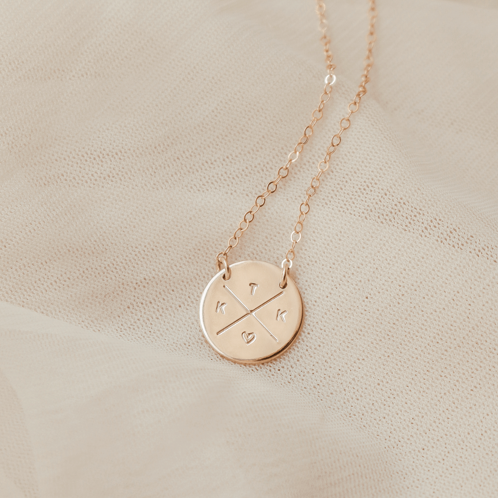 Personalised jewellery - KBN Jewellery -  handmade jewellery - cross my heart - initial necklace - symbol necklace – custom initial necklace – children initials - Cross my heart necklace