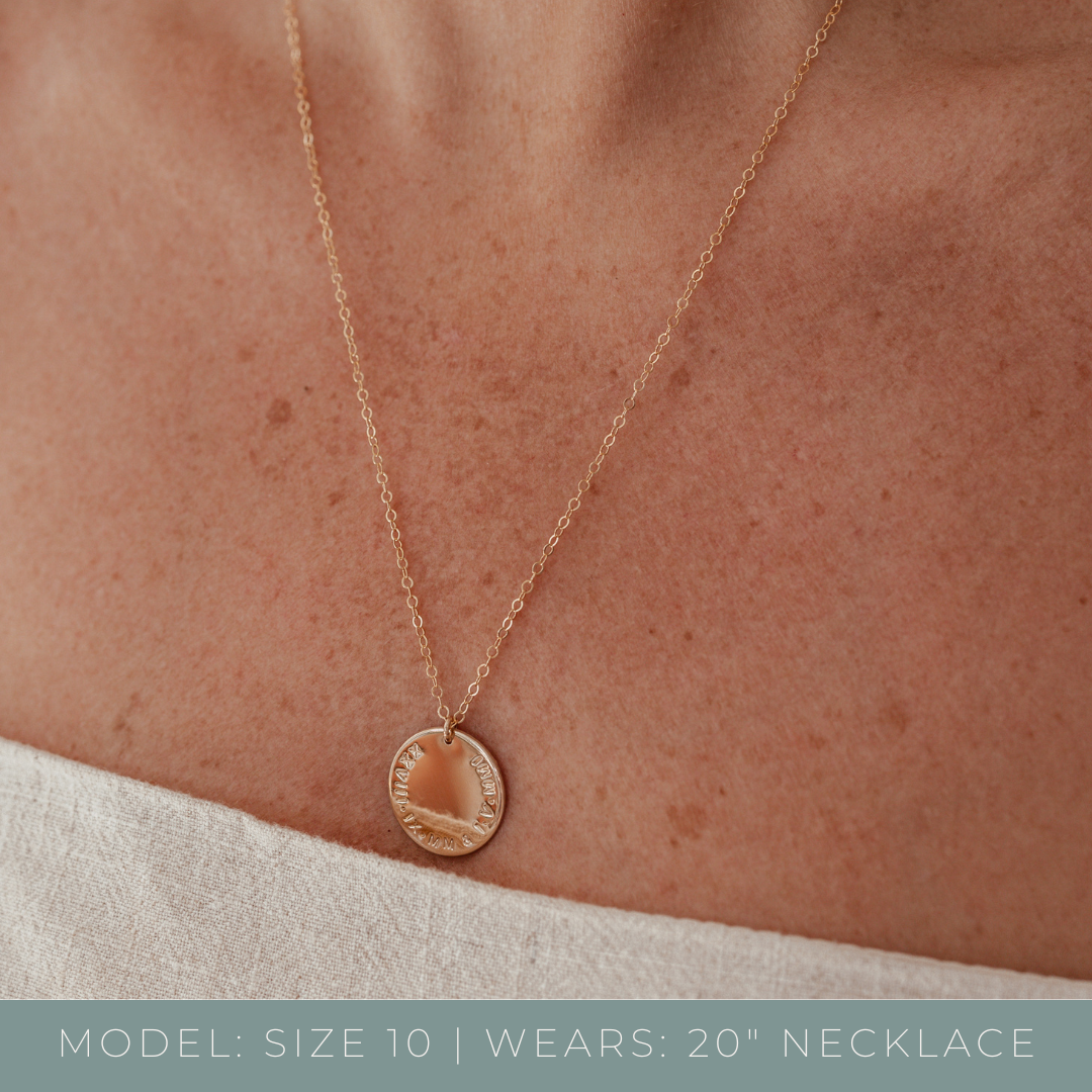 Personalised jewellery - KBN Jewellery - handmade jewellery – Personalised Jewellery gifts – adult necklace – affordable jewellery - sentimental gift ideas – large pendant necklace – Australian Made jewellery – initial necklace – symbol necklace – children name necklace – name necklace – words of affirmation necklace