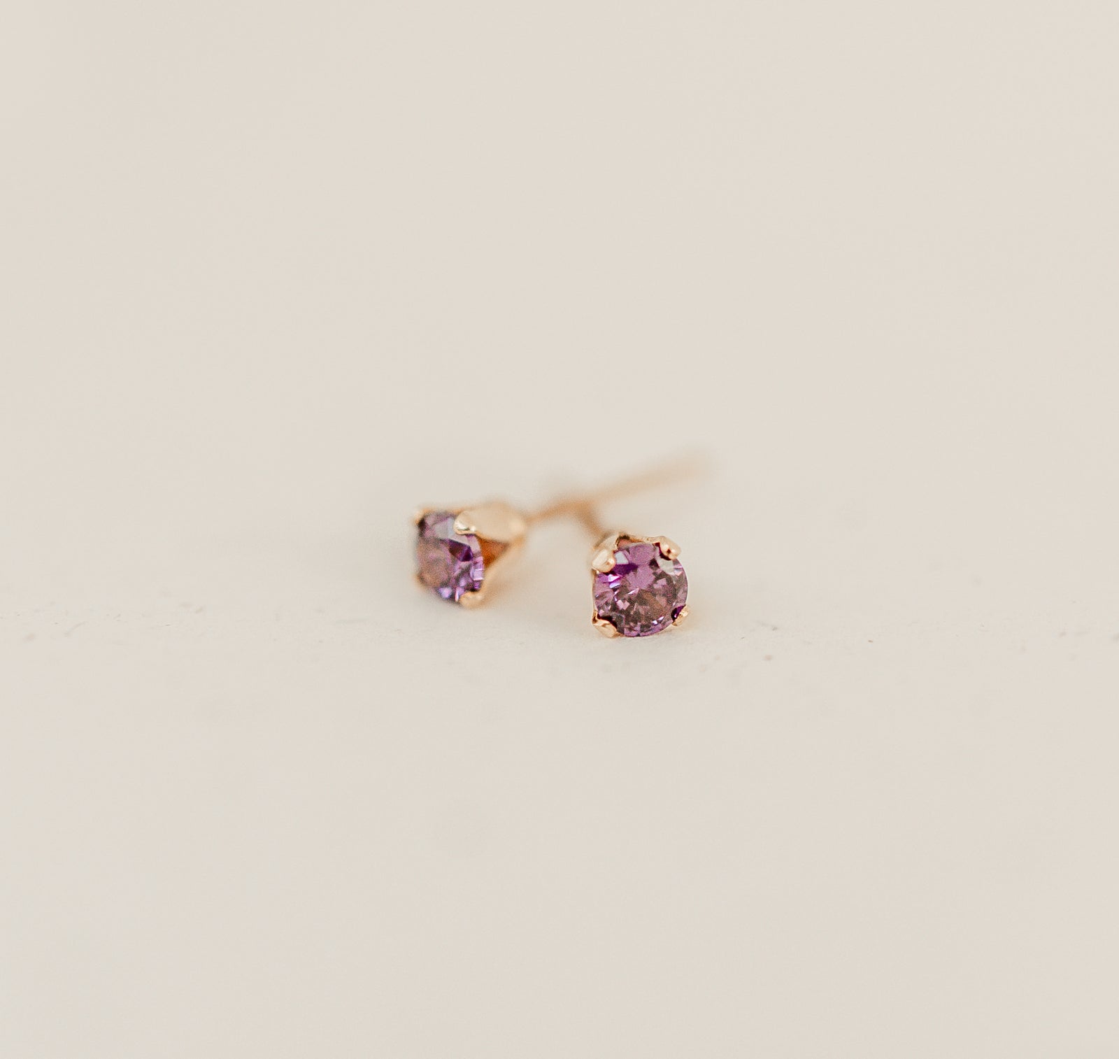Personalised jewellery – handmade jewellery – KBN jewellery – dainty earrings – birth month earrings – birthstone earrings – affordable earrings – amethyst earrings – February earrings – birthstone studs – stacking earrings – stone earrings – light purple earrings
