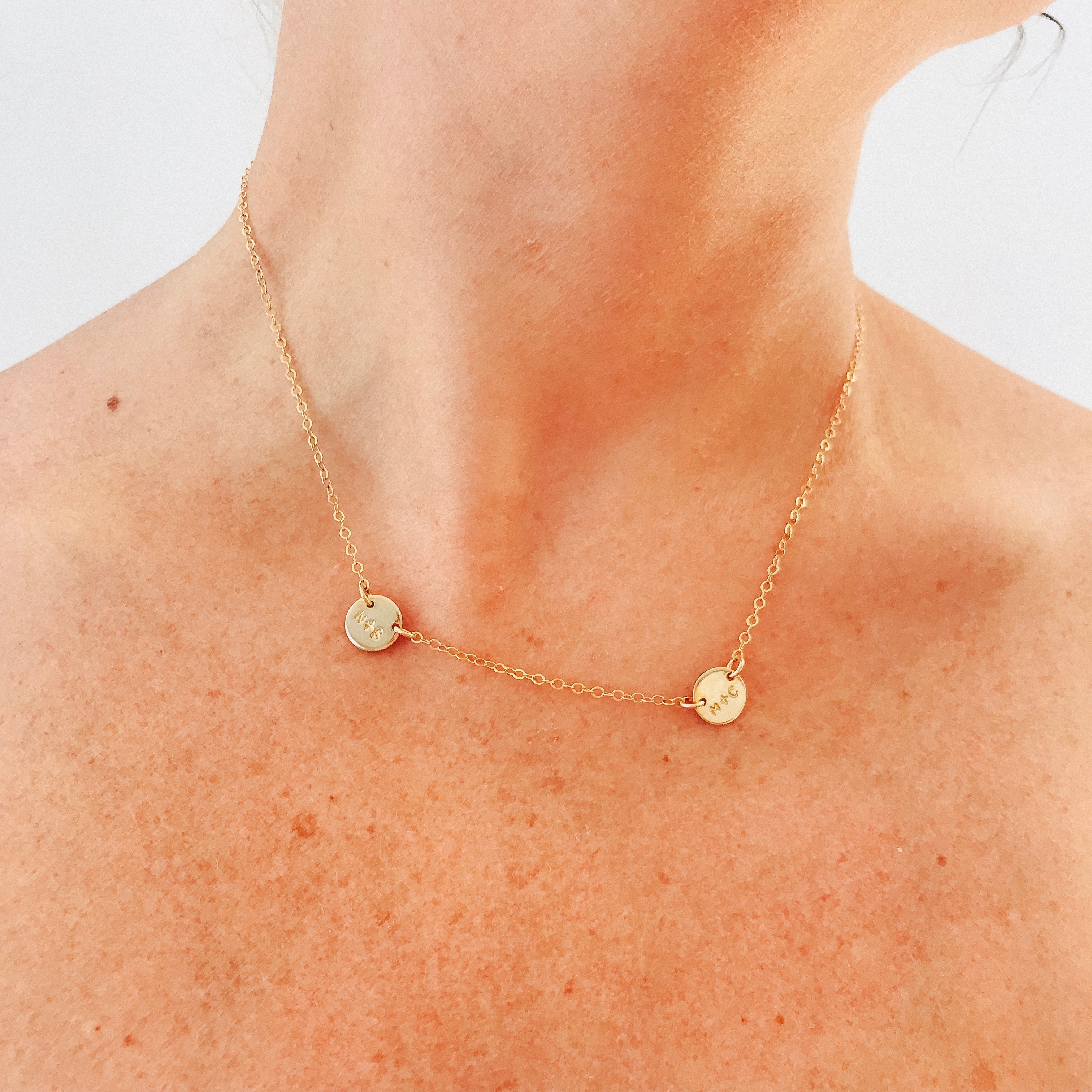 Personalised jewellery - KBN Jewellery - handmade jewellery – Personalised Jewellery gifts – Dainty jewellery – small pendant necklace  - asymmetrical necklace – initial asymmetrical necklace  – asymmetrical symbol necklace – Australian made