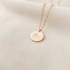 Personalised jewellery – handmade jewellery – KBN jewellery – Australian made jewellery – initial necklace – birth flower necklace – single pendant necklace with flower – birth flower necklace custom – custom birth month necklace – February flower necklace