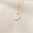 Personalised jewellery - KBN Jewellery - handmade jewellery – custom jewellery gifts – dainty necklace – medium pendant necklace – September Birth flower necklace – birthday necklace – September birthday gift – dainty jewellery – birth flower and initial necklace – everyday jewellery – Aster flower necklace