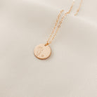 bPersonalised jewellery – handmade jewellery – KBN jewellery – Australian made jewellery – initial necklace – birth flower necklace – single pendant necklace with flower – birth flower necklace custom – custom birth month necklace – January flower necklace – admiration necklace