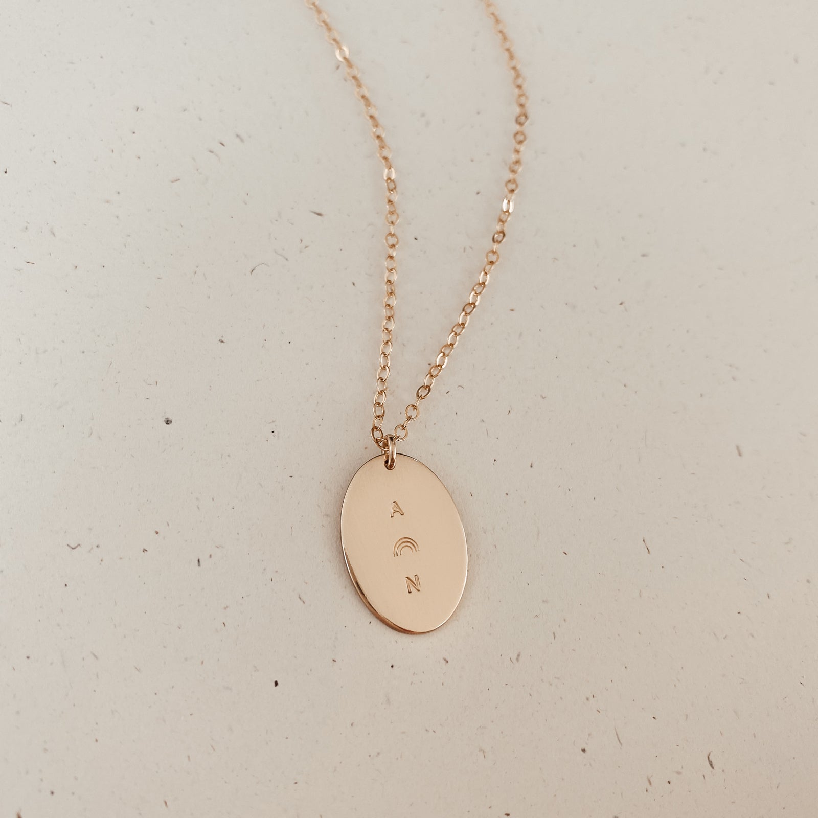 Personalised jewellery - KBN Jewellery - handmade jewellery – Personalised Jewellery gifts – Dainty jewellery- oval pendant necklace – large pendant necklace – symbol necklace – children initial necklace – family initial necklace
