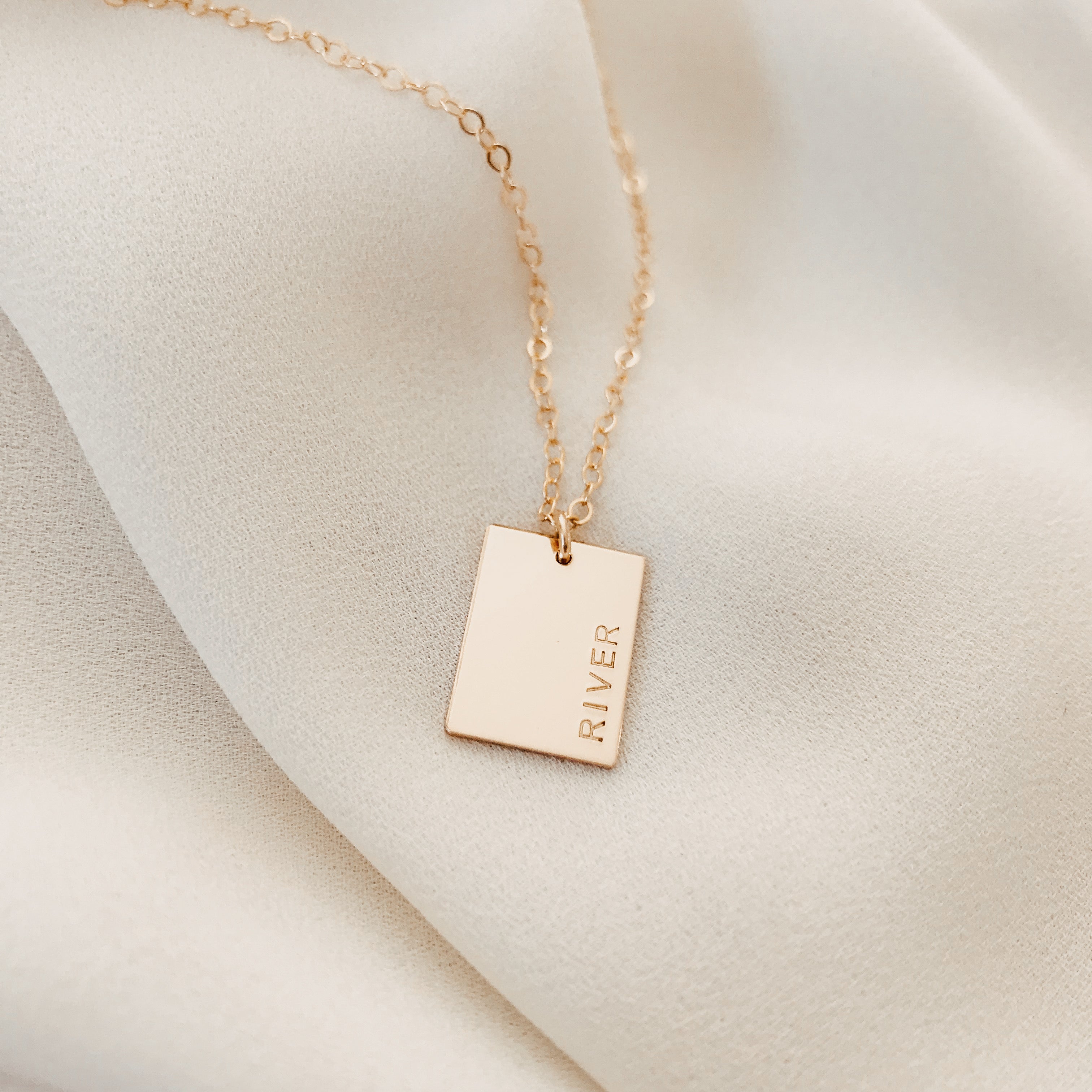 Personalised jewellery - KBN Jewellery - handmade jewellery – Personalised Jewellery gifts – Australian Made – zodiac sign necklace – rectangle pendant – birth flower necklace – initial necklace
