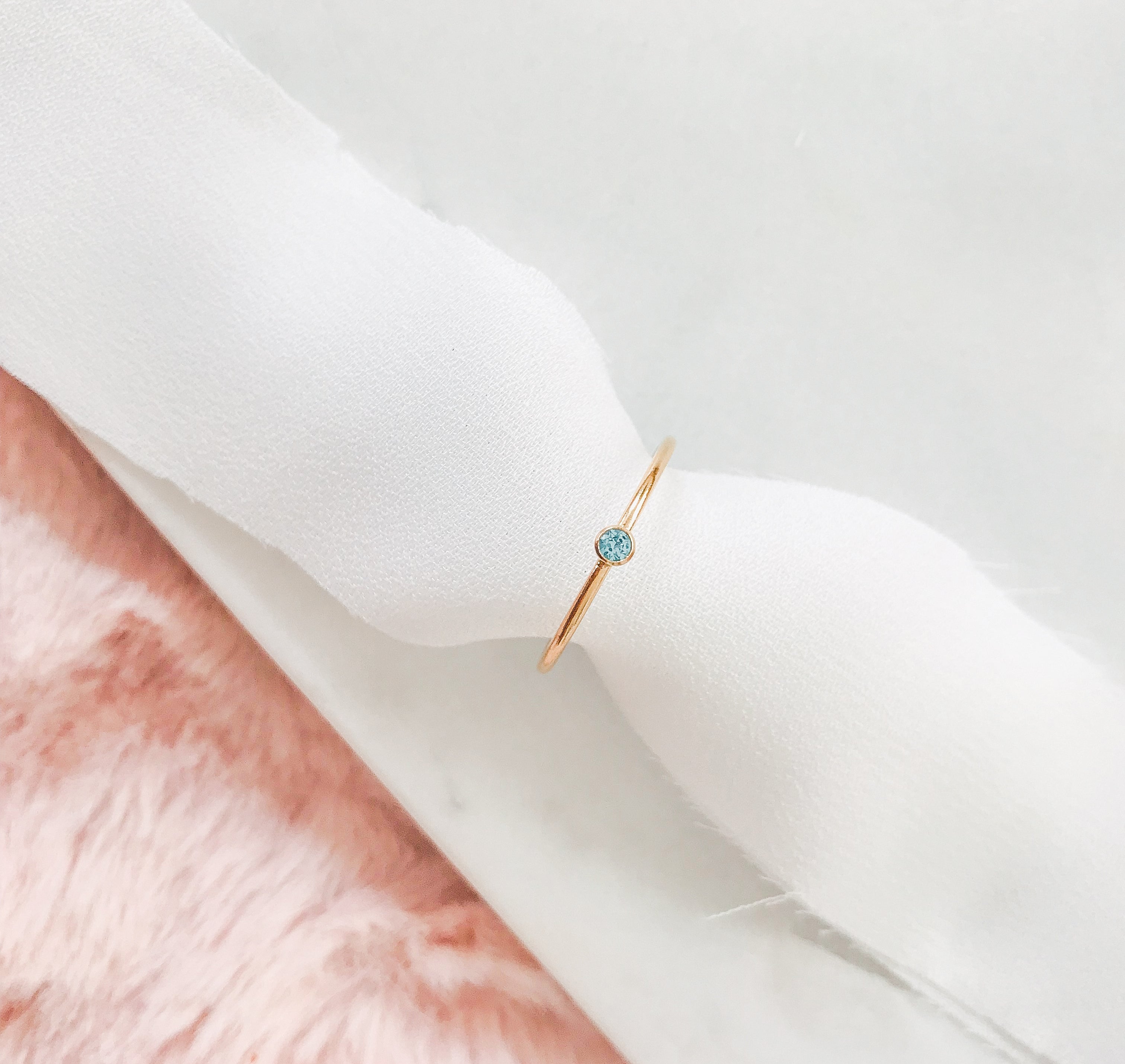 Personalised jewellery – handmade jewellery – KBN jewellery – dainty ring – birth month ring – birthstone ring – affordable ring – fortune ring – December stone rings – birthstone ring – stacking ring – blue stone ring