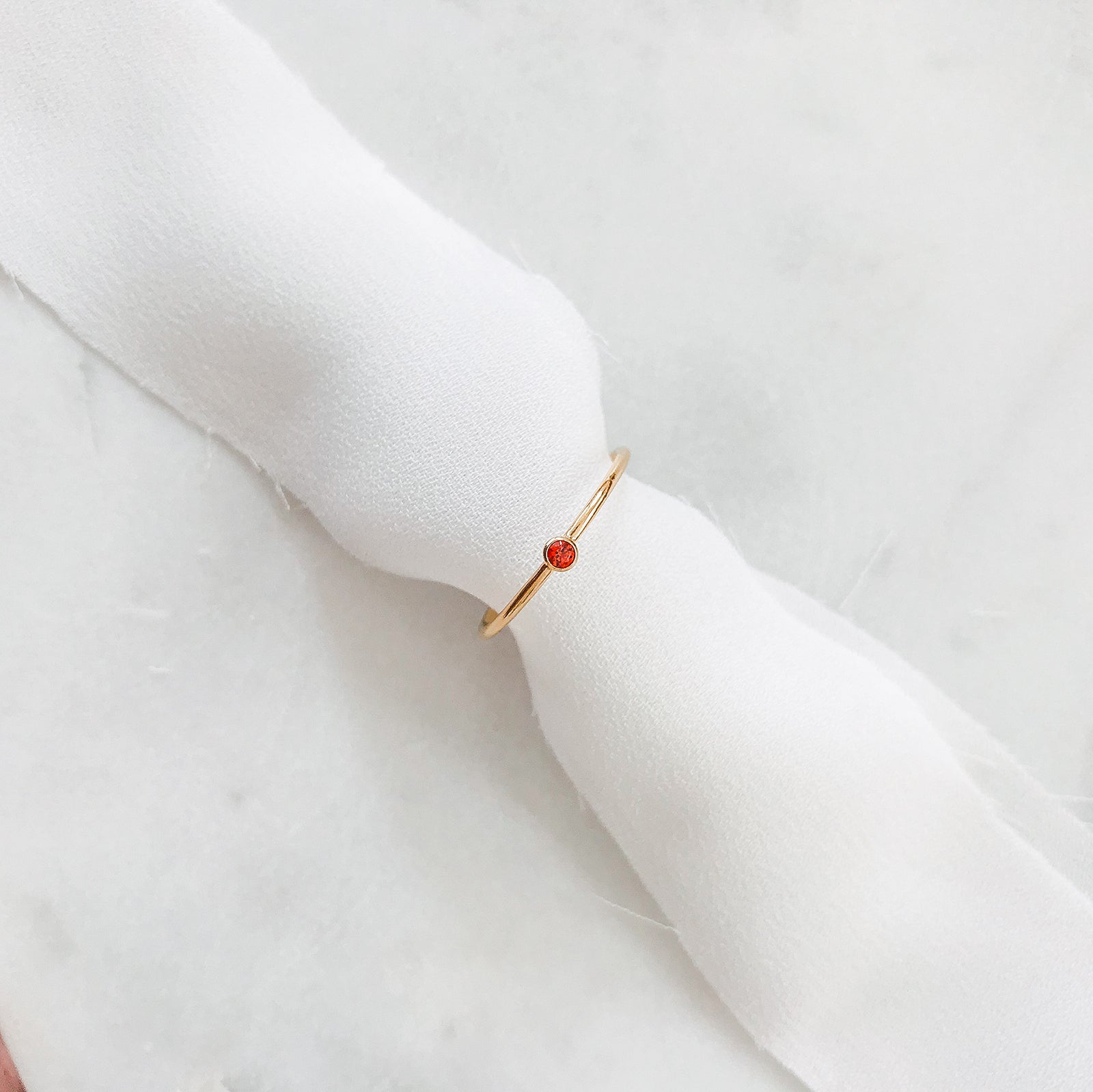 Personalised jewellery – handmade jewellery – KBN jewellery – dainty ring – birth month ring – birthstone ring – affordable ring – strength and peace ring – July stone rings – birthstone ring – stacking ring – red stone ring