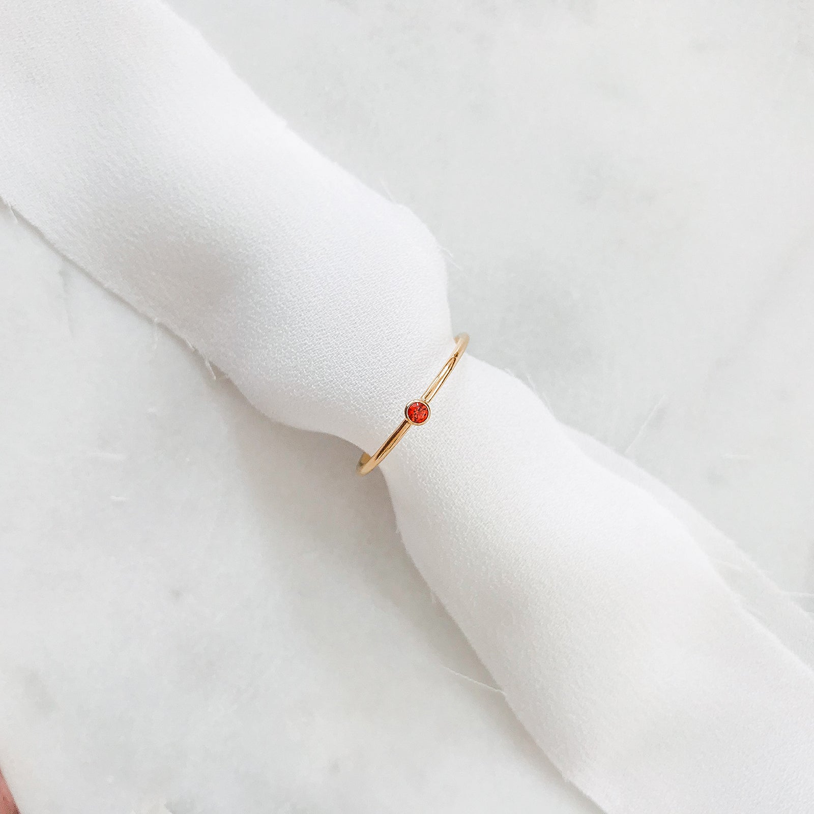 Personalised jewellery – handmade jewellery – KBN jewellery – dainty ring – birth month ring – birthstone ring – affordable ring – strength and peace  ring – July stone rings – birthstone ring – stacking ring – red stone ring