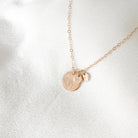Personalised jewellery - KBN Jewellery - handmade jewellery – custom jewellery gifts – dainty necklace – medium pendant necklace – September Birth flower necklace – birthday necklace – September birthday gift – dainty jewellery – birth flower and initial necklace – everyday jewellery – Aster flower necklace