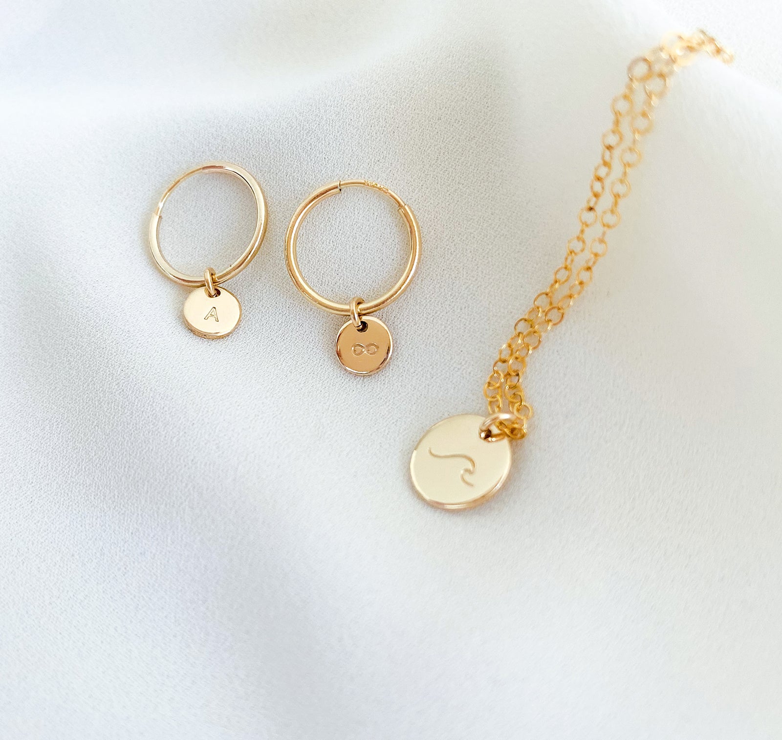 Personalised jewellery - KBN Jewellery - handmade jewellery – Personalised Jewellery gifts – dainty earrings – hoops earrings – sleepers – pendant earrings – everyday earrings – tiny hoops – tiny pendants – initial earrings – symbol earrings