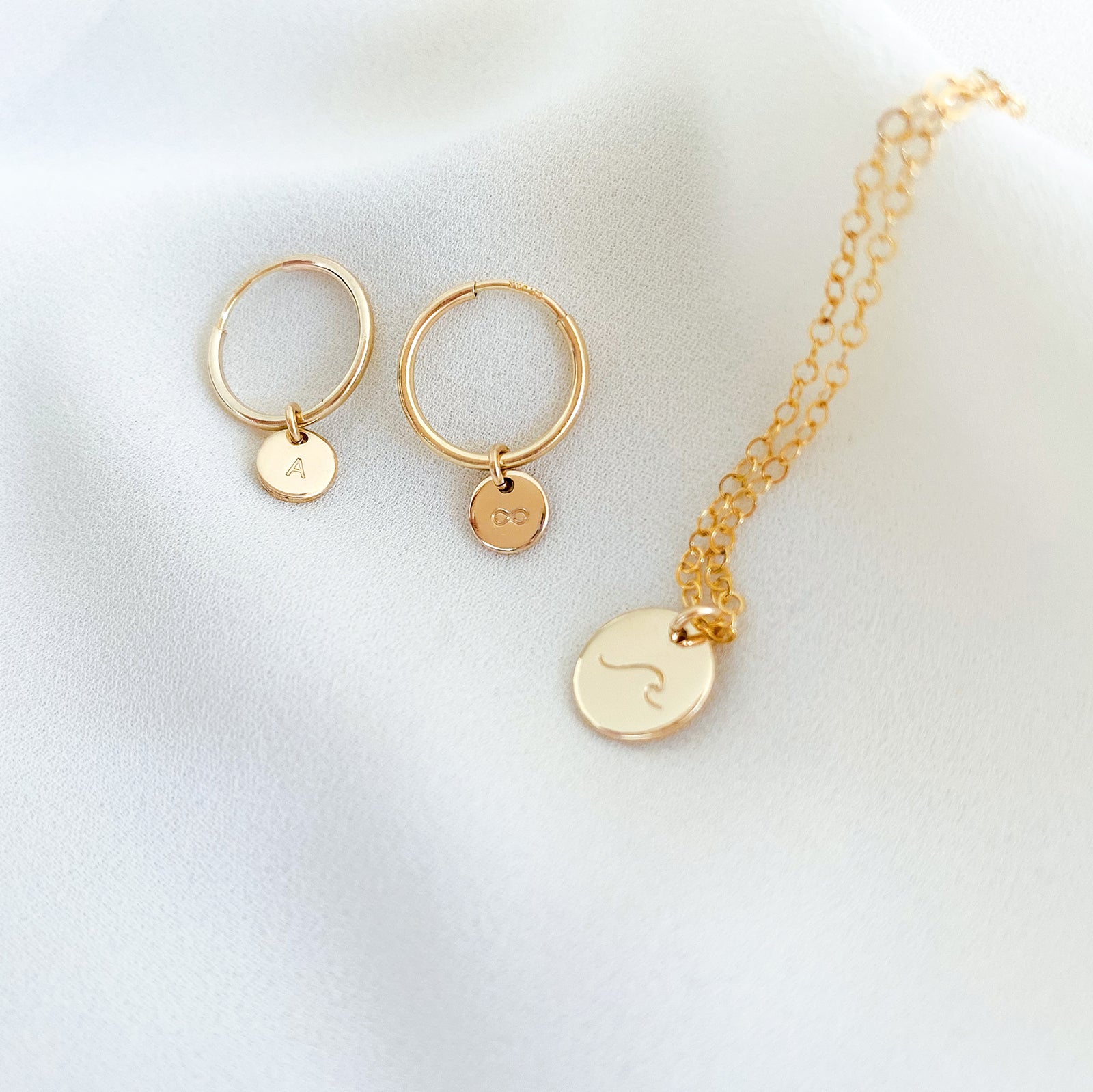 Personalised jewellery - KBN Jewellery - handmade jewellery – Personalised Jewellery gifts – dainty earrings – hoops earrings – sleepers – pendant earrings – everyday earrings – tiny hoops – tiny pendants – initial earrings – symbol earrings