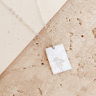 Personalised jewellery - KBN Jewellery - handmade jewellery – Personalised Jewellery gifts – Australian Made – zodiac sign necklace – rectangle pendant – birth flower necklace – initial necklace