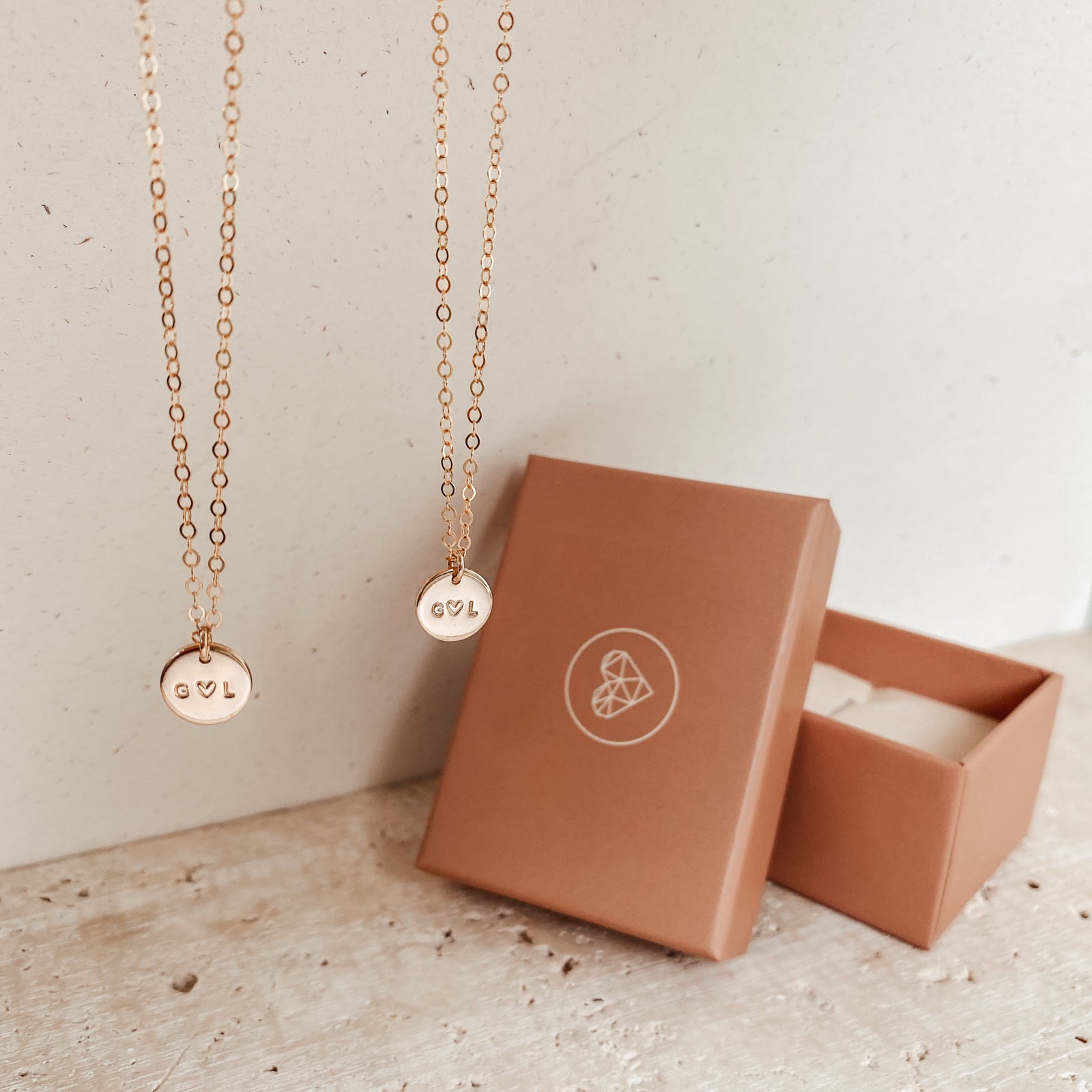 Personalised jewellery - KBN Jewellery - handmade jewellery – Personalised Jewellery gifts – Dainty jewellery – Australia made jewellery – small pendant necklace – intial necklace – couple necklace – you and me necklace