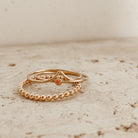 Personalised jewellery – handmade jewellery – KBN jewellery – dainty ring – affordable ring – stacking ring – twist ring – handmade jewellery – Australian made – round edged ring – staple ring – everyday ring – v ring – unique shaped ring