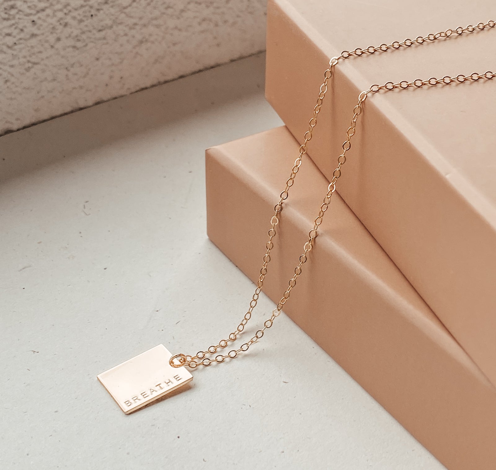 Personalised jewellery - KBN Jewellery - handmade jewellery – Personalised Jewellery gifts – Australian Made – zodiac sign necklace – rectangle pendant – birth flower necklace – initial necklace