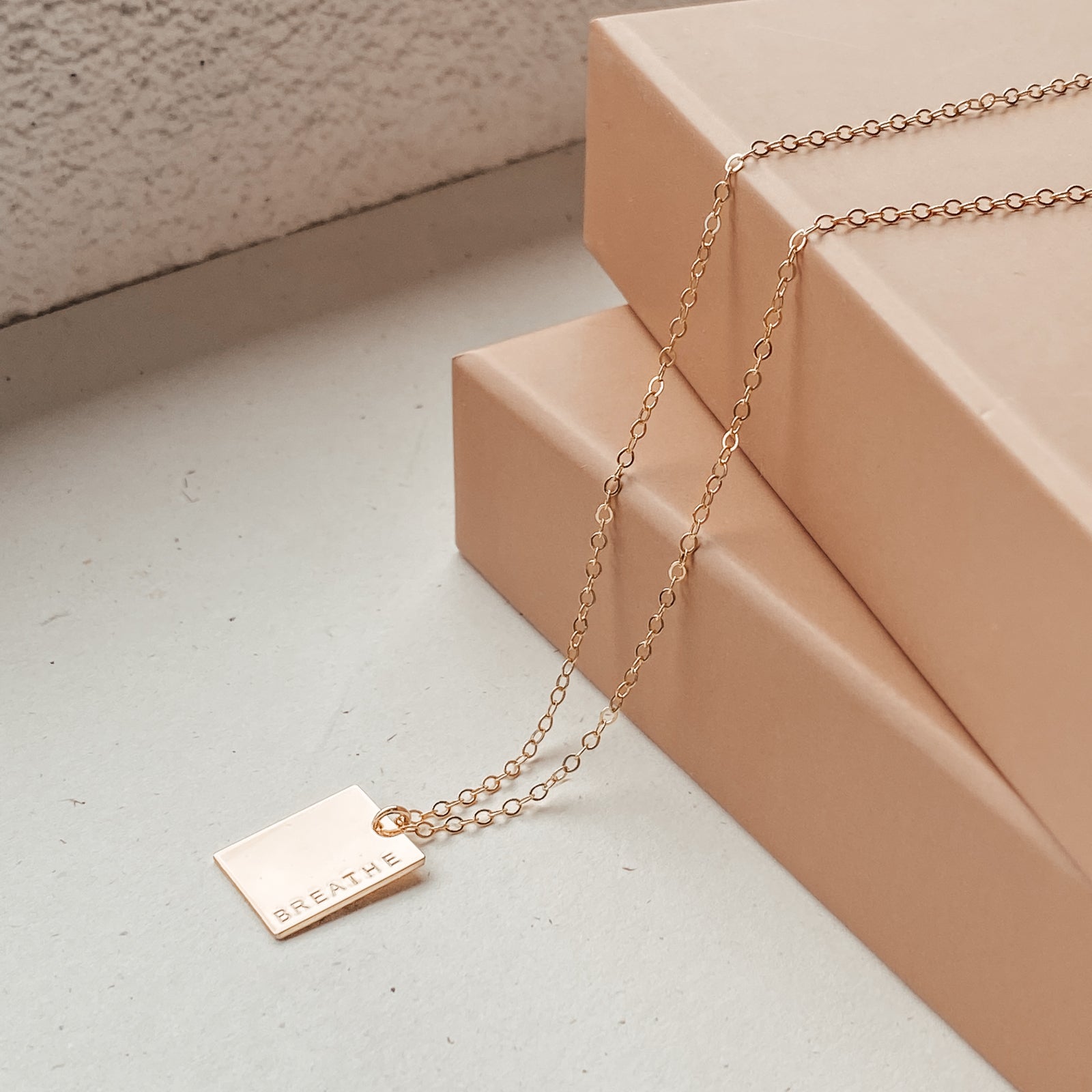 Personalised jewellery - KBN Jewellery - handmade jewellery – Personalised Jewellery gifts – Australian Made – zodiac sign necklace – rectangle pendant – birth flower necklace – initial necklace