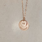 Personalised jewellery - KBN Jewellery - handmade jewellery – stacked pendant necklace – textured pendant – children’s name necklace – necklace for mum – birth flower symbol necklace – everyday necklace – perfect gift - Soren Necklace