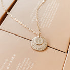 Personalised jewellery - KBN Jewellery - handmade jewellery – stacked pendant necklace – textured pendant – children’s name necklace – necklace for mum – birth flower symbol necklace – everyday necklace – perfect gift
