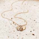 Sofia Necklace - Personalised jewellery - KBN Jewellery - handmade jewellery – small pendant necklace – initial necklace – symbol necklace – family initial necklace – children’s initial necklaces – birth flower initial necklace - textured pendant necklace