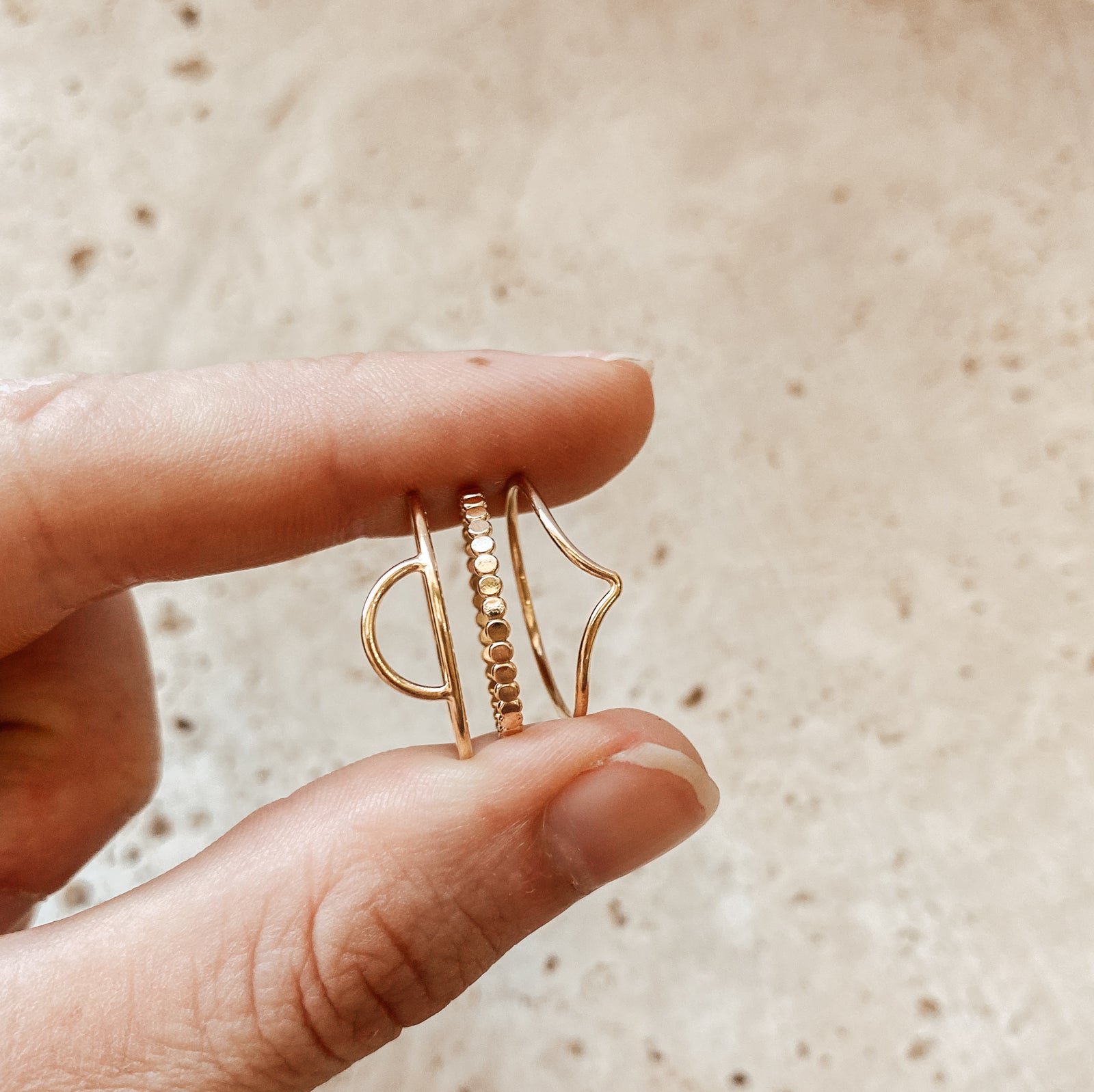 Personalised jewellery - KBN Jewellery - handmade jewellery – Personalised Jewellery gifts – Dainty jewellery – half circle ring – arched ring – stacking ring – Australian made ring