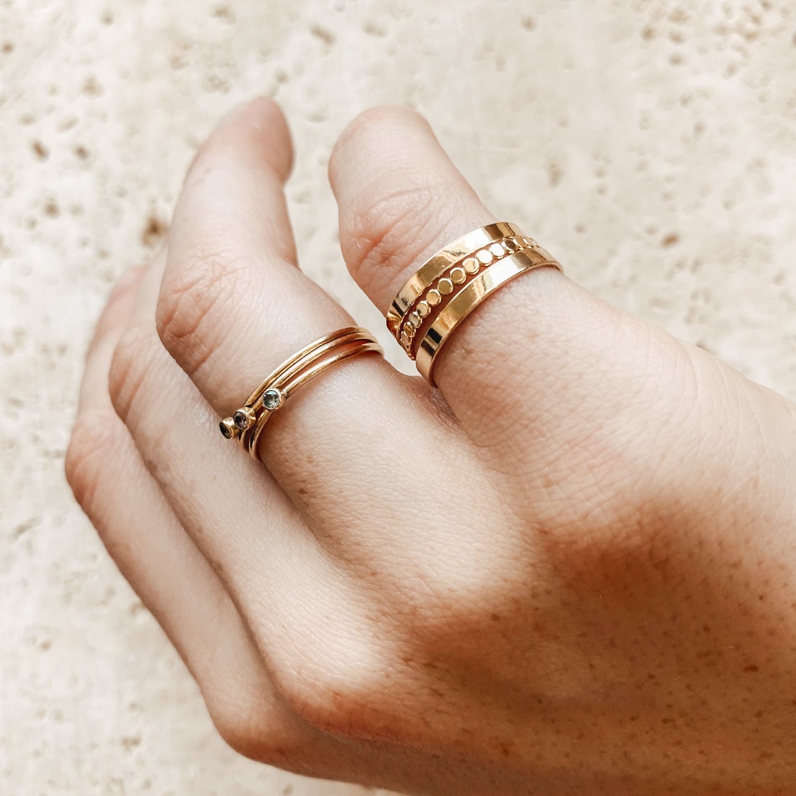 Personalised jewellery - KBN Jewellery - handmade jewellery – Personalised Jewellery gifts – Dainty jewellery –  plain band ring - wedding band - affordable wedding band - gold filled wedding band - thick stacking ring